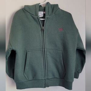 Zara Kids Zip-Up Hoodie Sage Green Size 3-4  NWOT